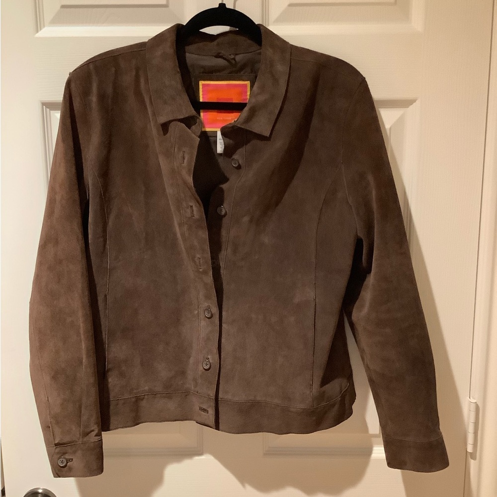 Suede Isaac Mizrahi Jacket